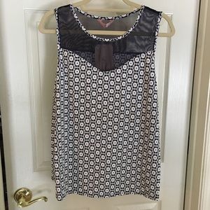 SJS Navy Blue with White design tank top